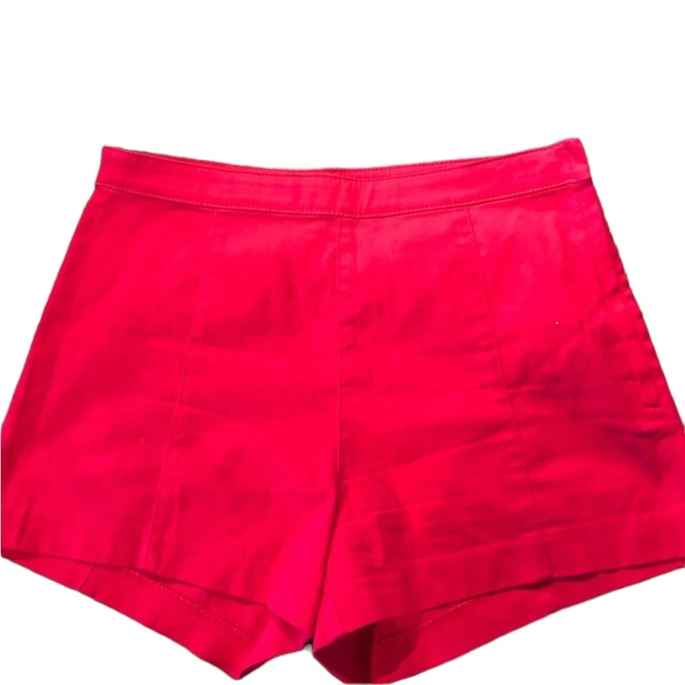 H&M pink size 12 high waist flat front shorts some stretch high rise